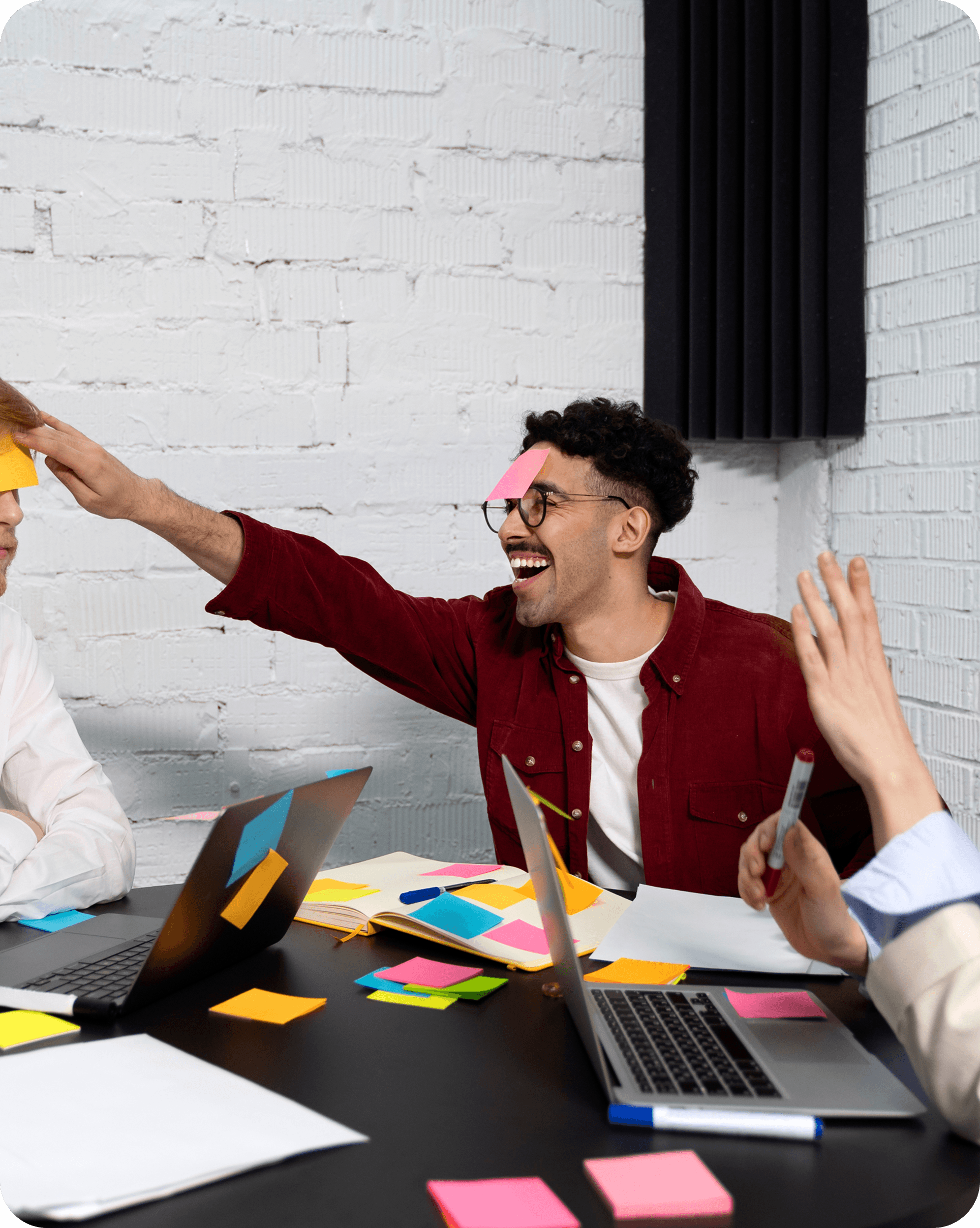 Students high-fiving
